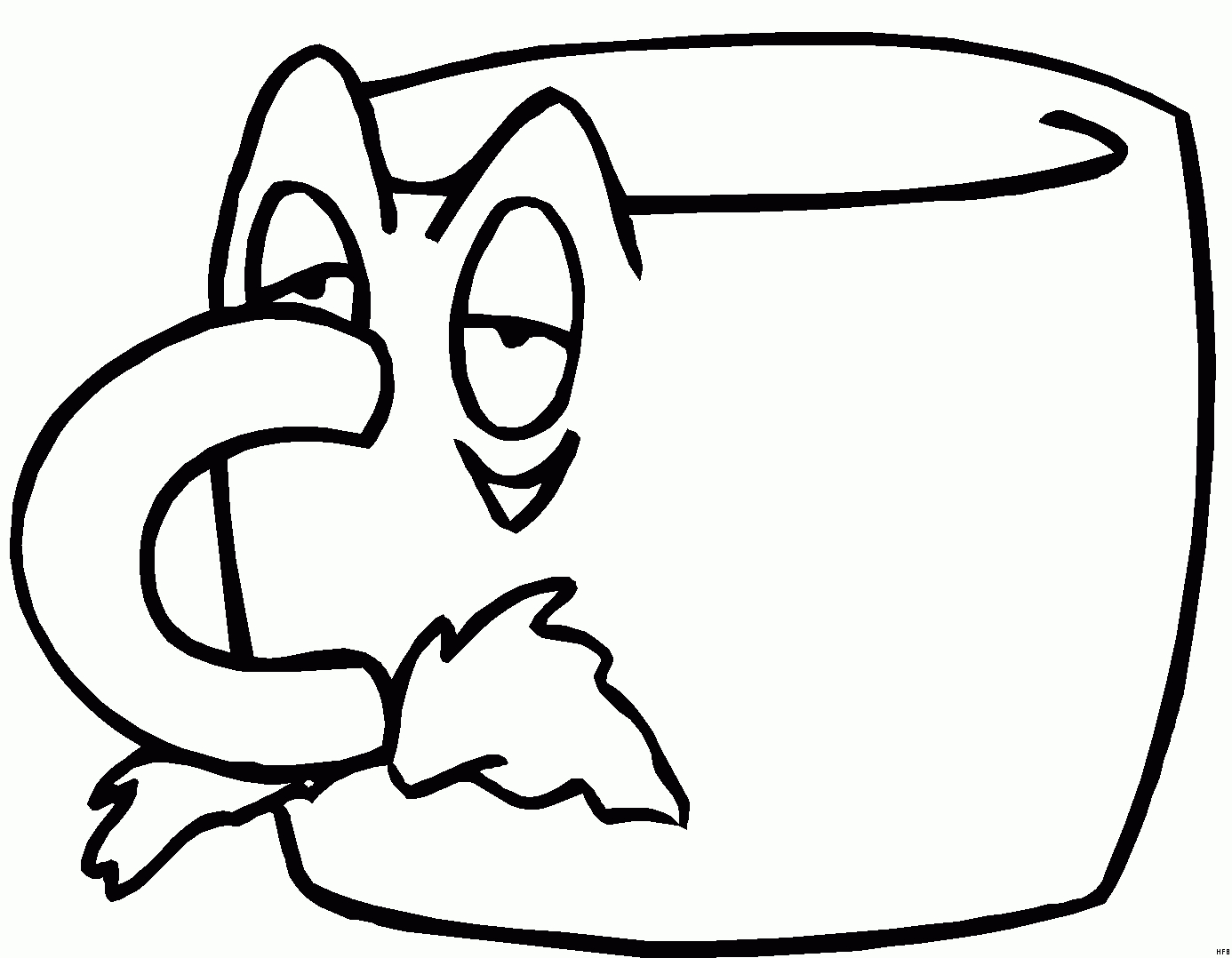 Muede Kaffeetasse Ausmalbild &amp; Malvorlage (Comics) innen Malvorlage Kaffeetasse