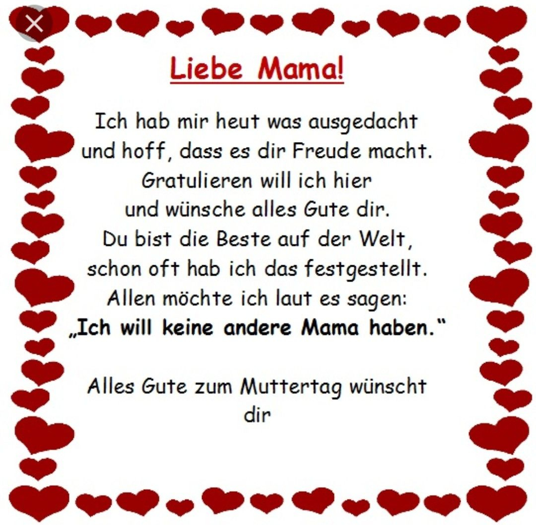 Muttertagsgedicht #muttertag #kindergarten #mama #kinder für Gedichte Für Eltern Von Kindern