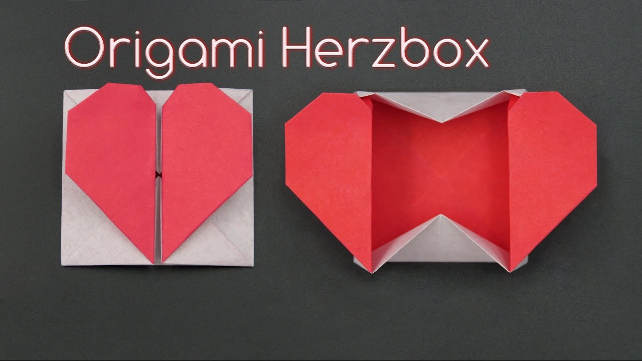 Muttertagsgeschenke Basteln: Einfache Origami Herzbox Falten - Diy bei Muttertagsgeschenke Zum Selber Machen