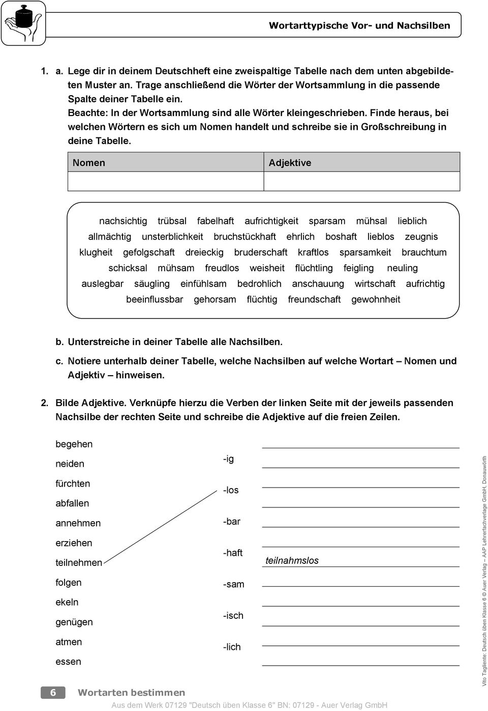 Nachsilben Bei Adjektiven Und Nomen - Pdf Free Download in Deutsch 3 Klasse Nomen Verben Adjektive Übungen