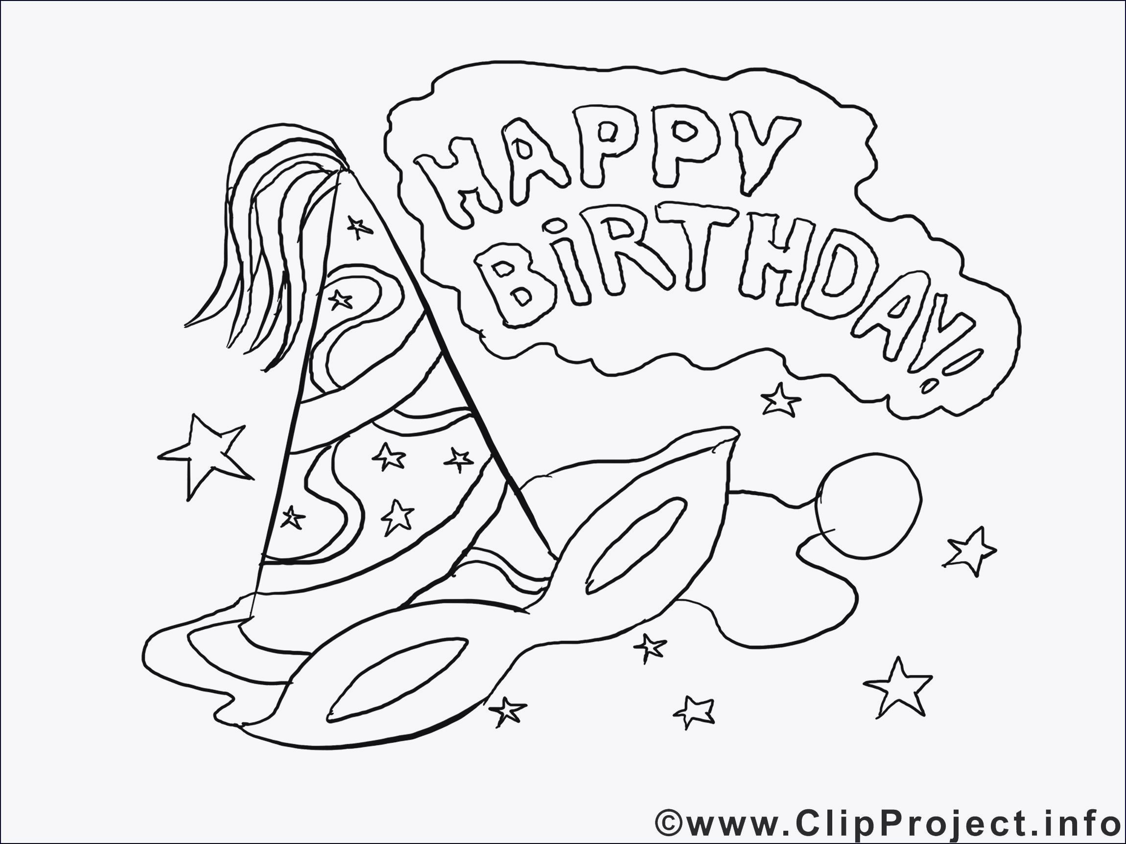 ausmalbild happy birthday - kinderbilder.download