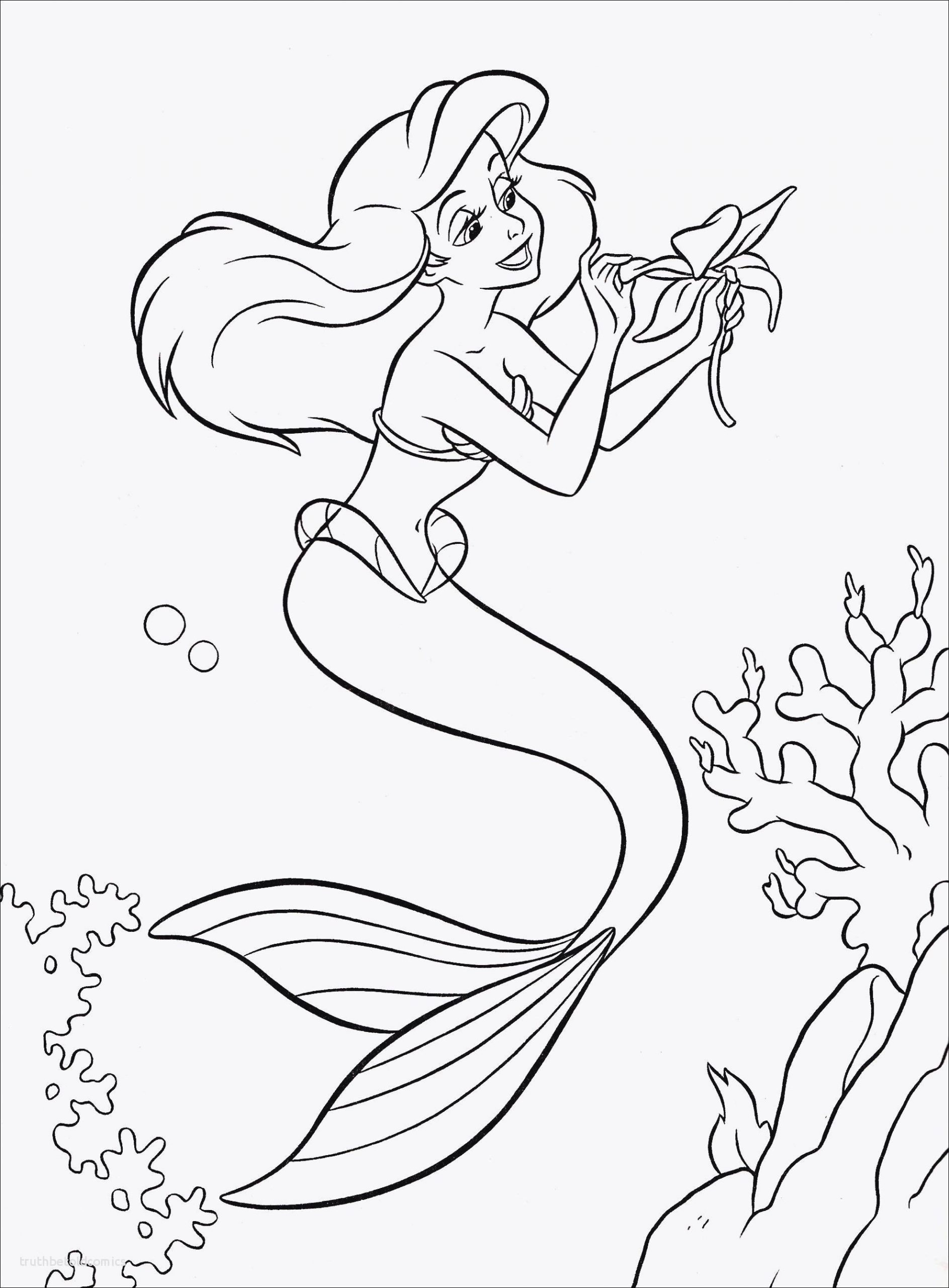 New Arielle Die Meerjungfrau Disney Malvorlage | Malvorlage in Meerjungfrau Ausmalbilder