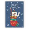 Niedliche Kinder Weihnachtskarte Mit Eisbär In Weihnachts Strumpf:  Fröhliche Weihnachten bestimmt für Weihnachtskarte Für Kinder