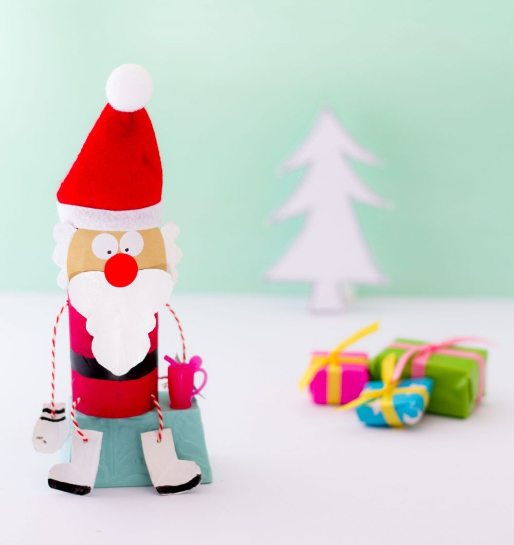 Nikolaus, Rudolph Und Tannenbäume | Weihnachtsmann Basteln mit Nikolaus Basteln Klopapierrolle