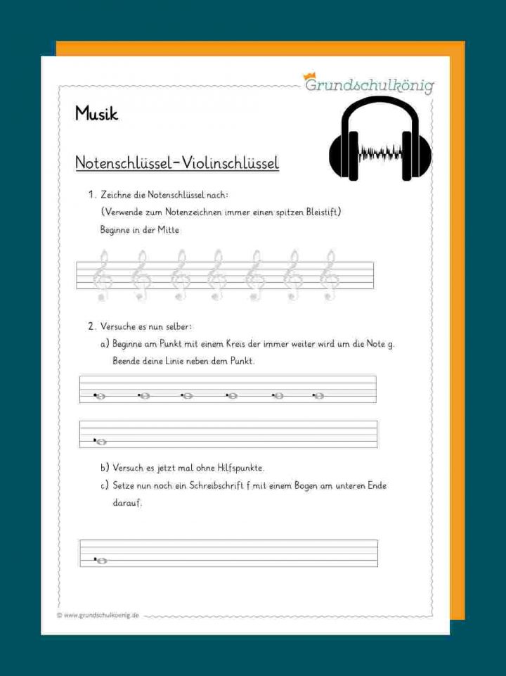 Noten / Notenschlüssel bestimmt für Notenschlüssel Grundschule Niedersachsen