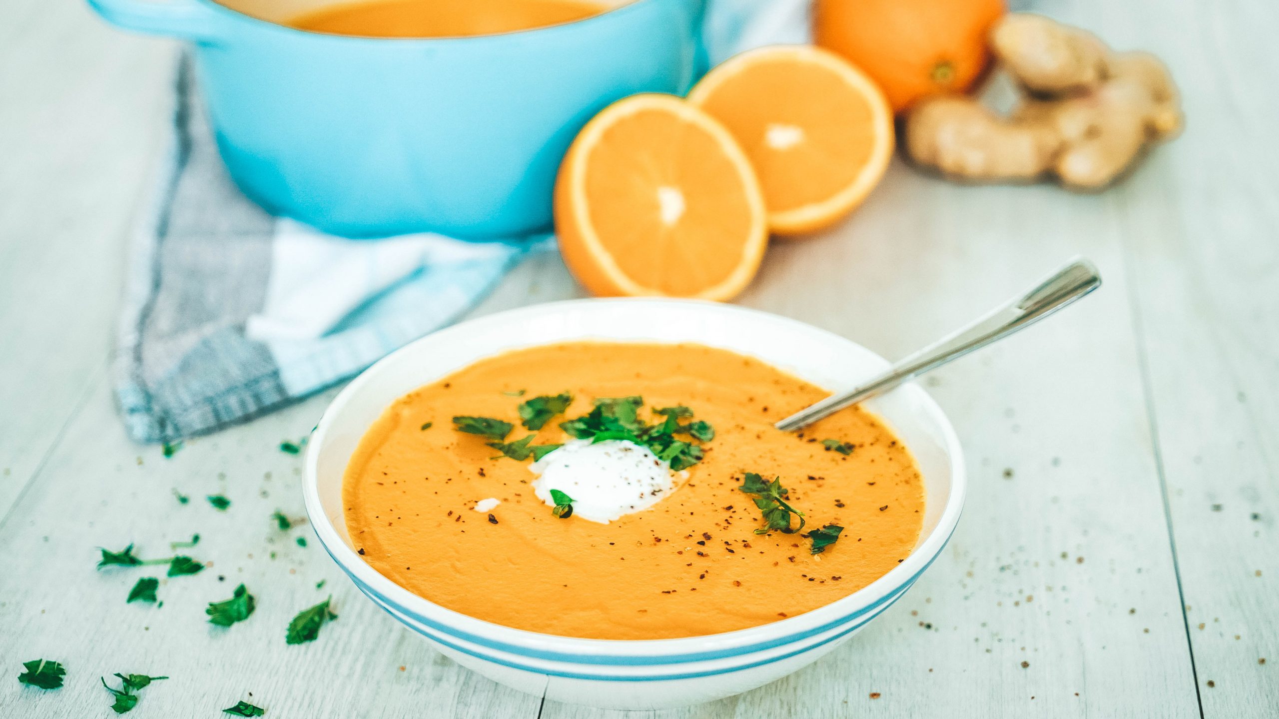 Orangen-Karotten-Suppe Mit Ingwer bestimmt für Rezept Karotten Orangen Ingwer Suppe