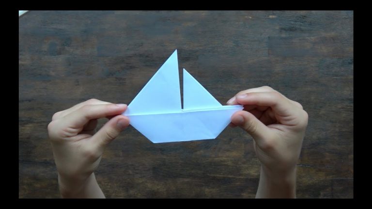 Origami Boot Falten - Segelboot Falten - Schiff Aus Papier Falten