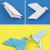 Origami Friedenstaube Basteln - Taube Falten: Anleitung + über Fliegender Vogel Basteln