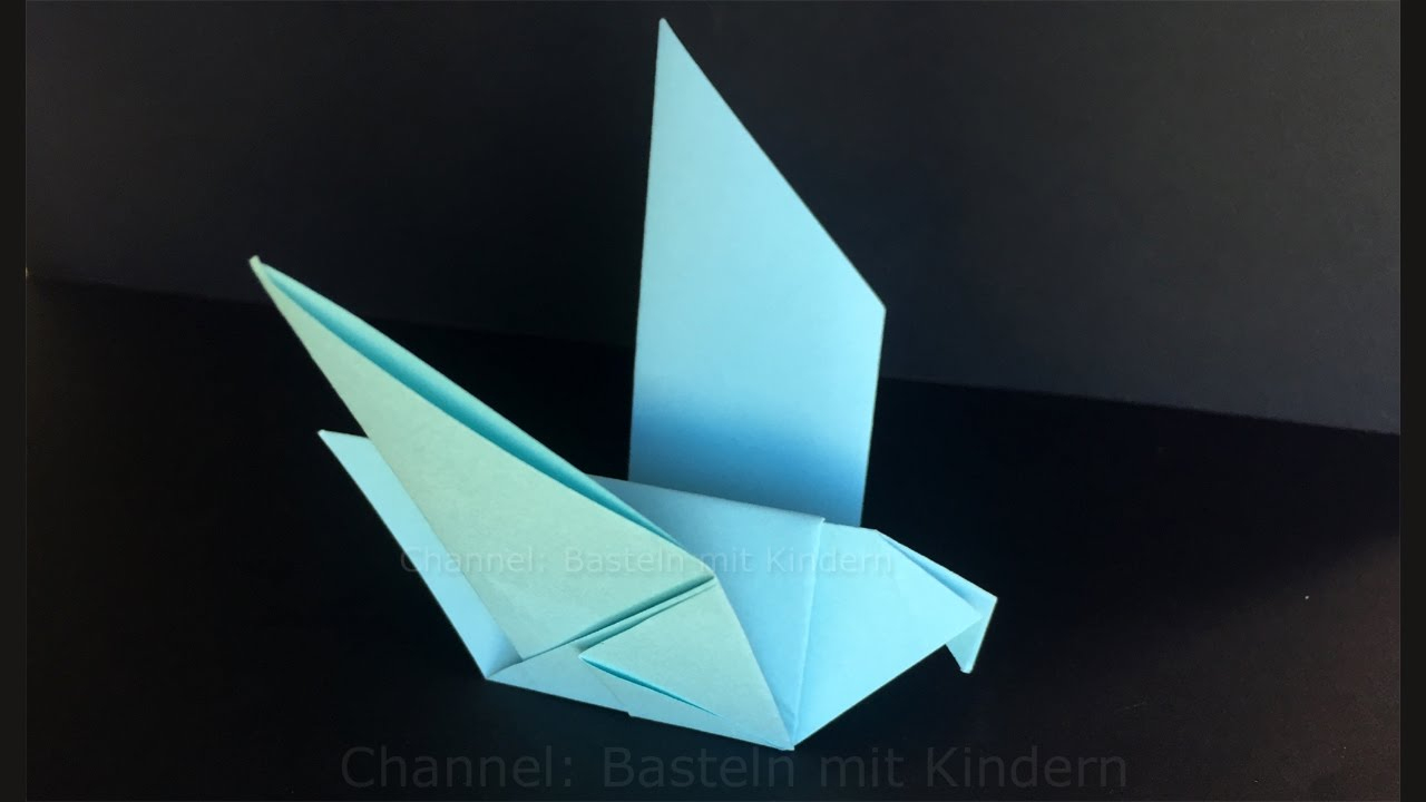 Origami Taube Falten Mit Papier - Einfachen Diy Vogel Basteln Mit Kinder -  Tiere - Ideen bei Fliegender Vogel Basteln