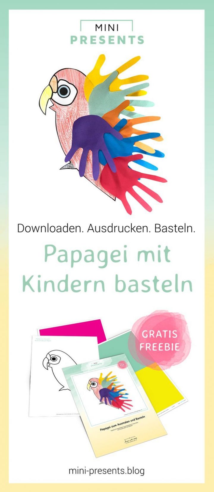 Papagei Basteln Mit Kindern - kinderbilder.download | kinderbilder.download