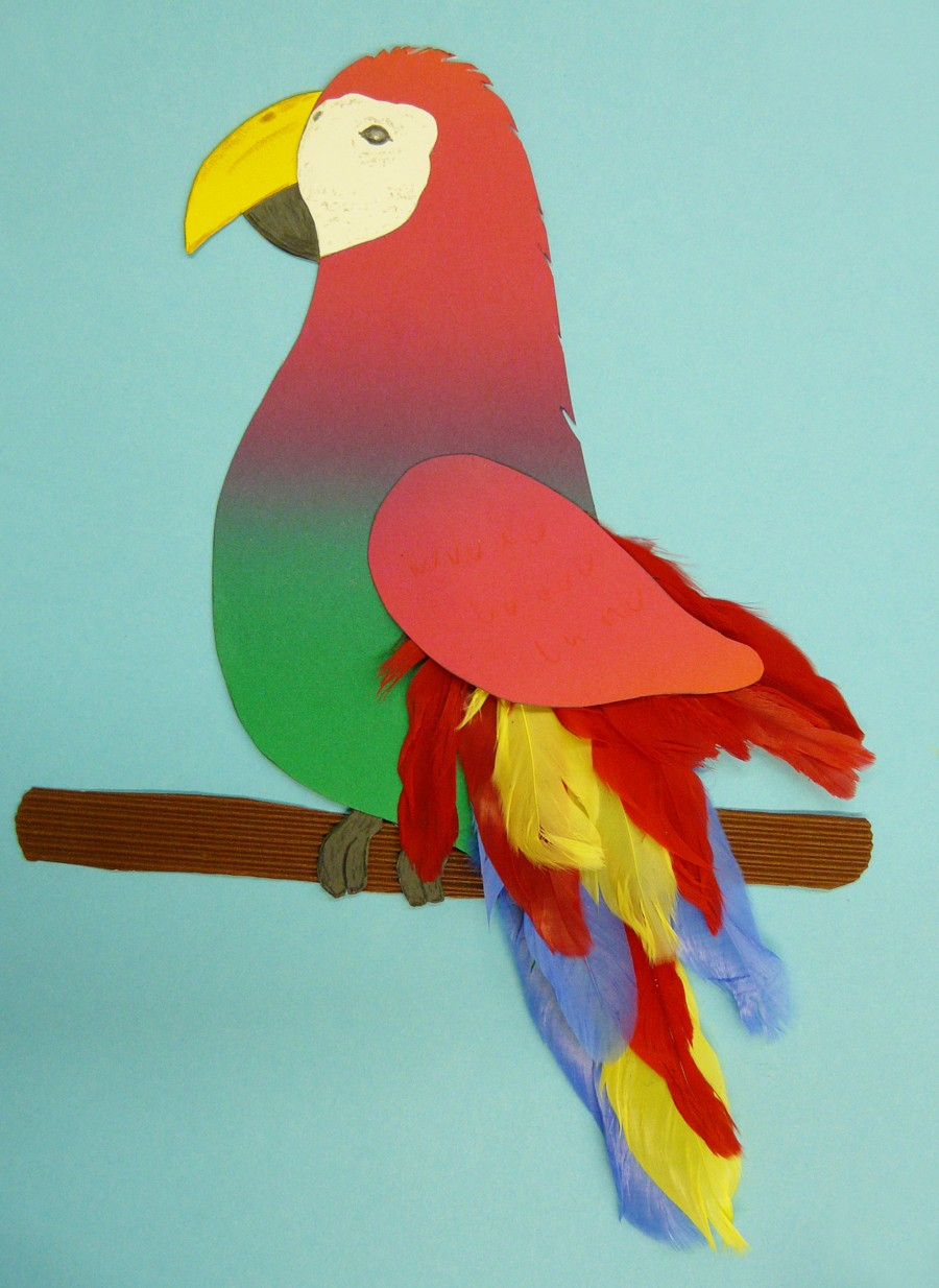 Papagei Basteln | Schöne Bastelidee Zum Nachbasteln in Papagei Basteln Mit Kindern