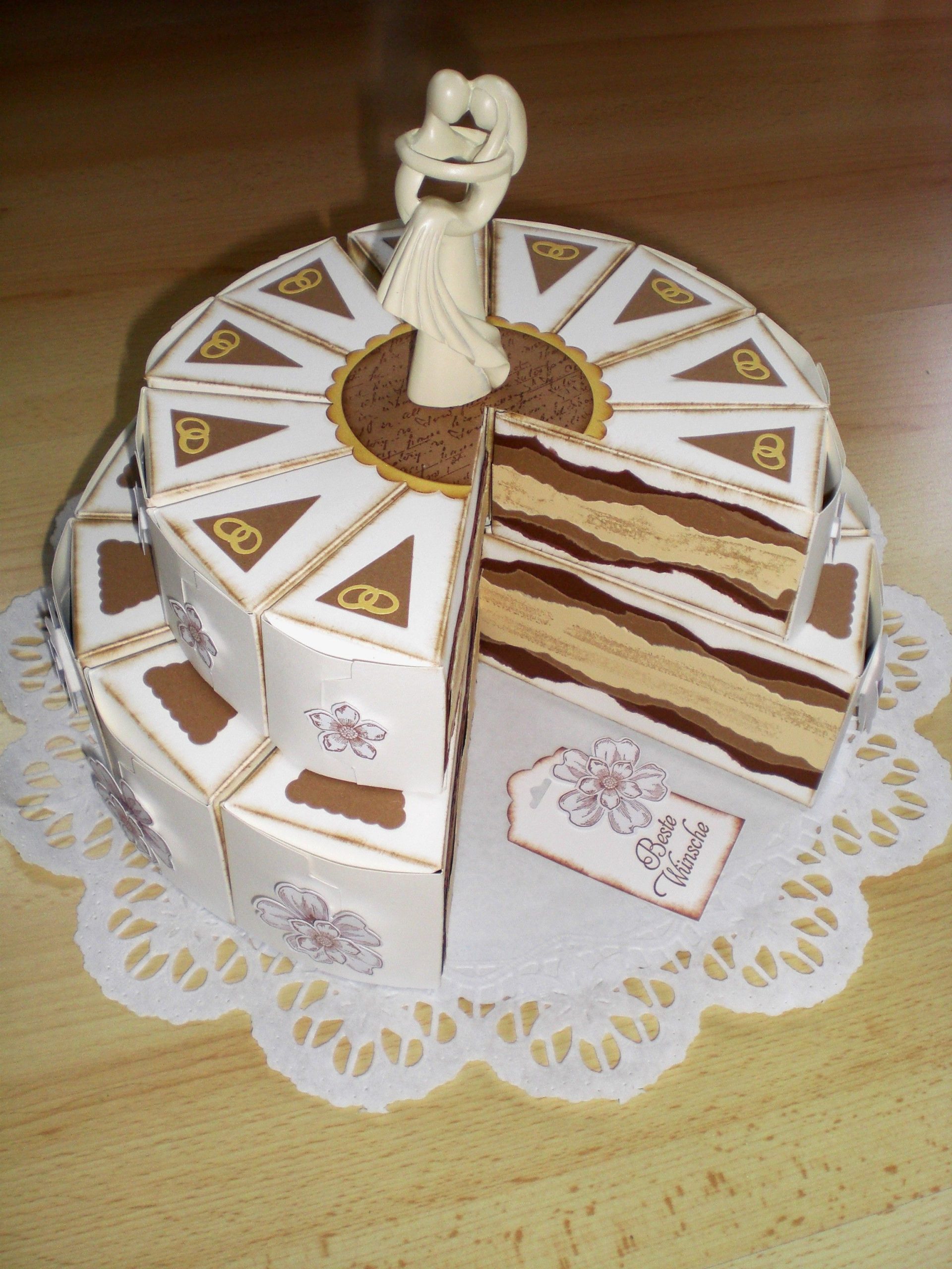 Papier Hochzeitstorte - Papiertorte - Wedding Paper Cake ganzes Geburtstagstorte Aus Papier Basteln