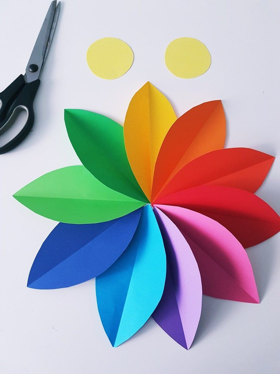 Papierblumen Basteln: Blumen Wanddeko Basteln Mit Kindern in Basteln Mit Papier Für Kleinkinder