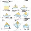 Papierboot Falten #papier #boot #falten #origami #anleitung ganzes Boot Bauen Mit Kindern