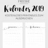 Paulsvera | Freebie: Minimalistischer Kalender 2019 ganzes Fotokalender Selbst Gestalten Kostenlos