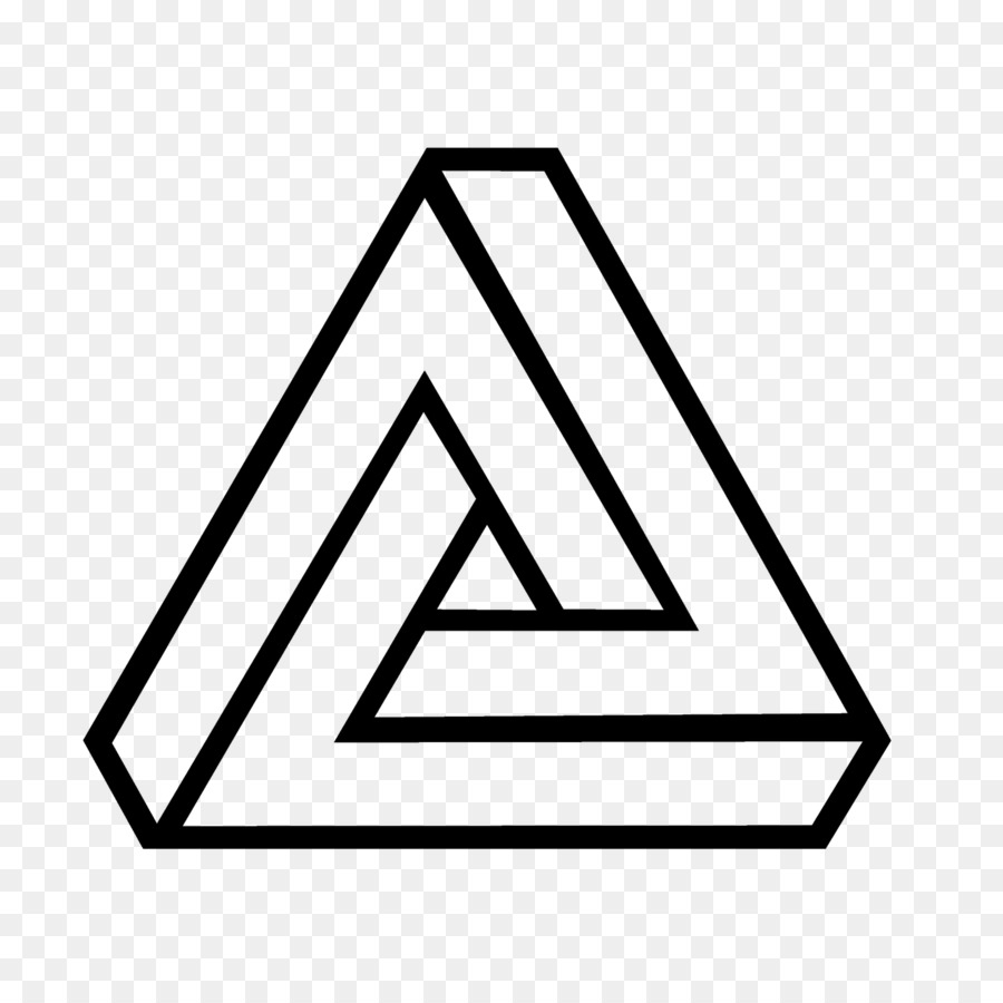 Penrose Dreieck Zeichnen-Optische Täuschung - Illusion Png bestimmt für Optische Illusion Dreieck