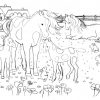 Pferde Auf Der Wiese €  Skizze Zum Ravesnburger Puzzle mit Pferde Ausmalbilder Kostenlos Zum Ausdrucken