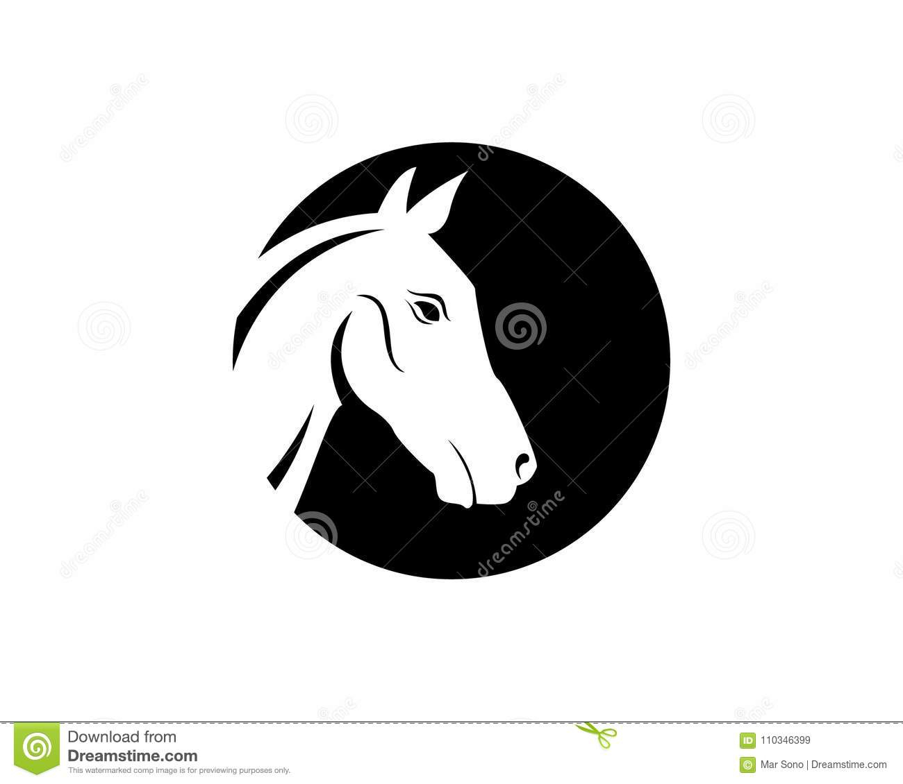 Pferdekopf-Logo Template Vector-Ikonen-App Vektor Abbildung bestimmt für Pferdekopf Vorlage