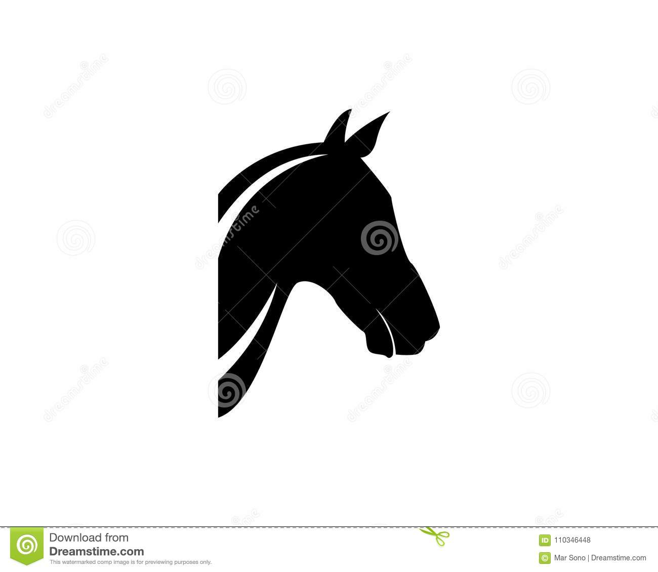Pferdekopf-Logo Template Vector-Ikonen-App Vektor Abbildung für Pferdekopf Vorlage