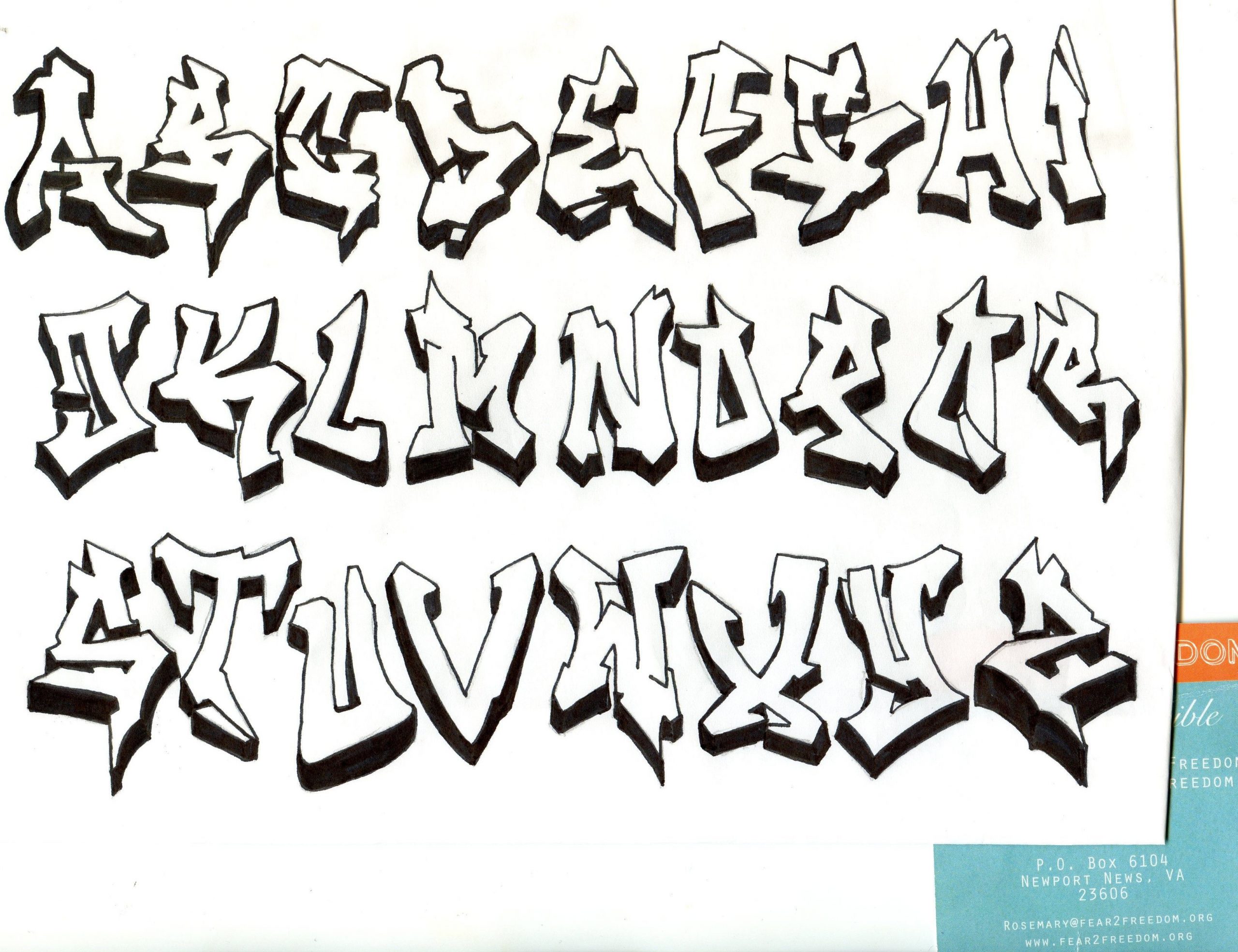 Pin Auf Buchstaben in Graffiti Schrift Buchstaben Az