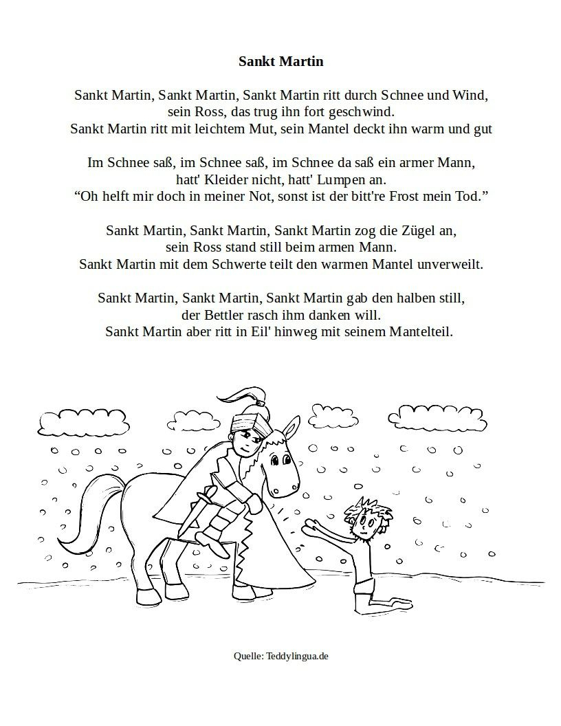 Pin Von Theresia Auf St. Martin In 2020 (Mit Bildern) | Hl über Sankt Martin Ritt Durch Schnee Und Wind Text