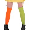 Pippi Langstrumpf Damen-Strümpfe Lizenzware Orange-Grün bestimmt für Kostüme Pippi Langstrumpf Für Erwachsene