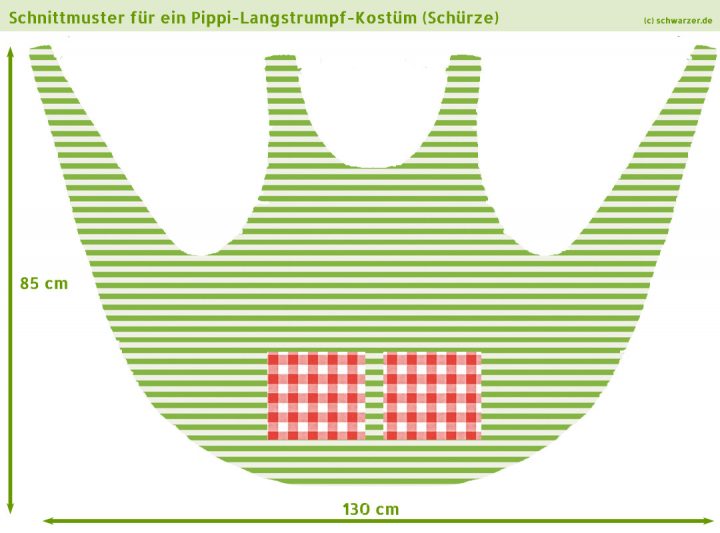 Pippi-Langstrumpf-Kostüm Selber Nähen verwandt mit Pippi Langstrumpf Schürze Erwachsene