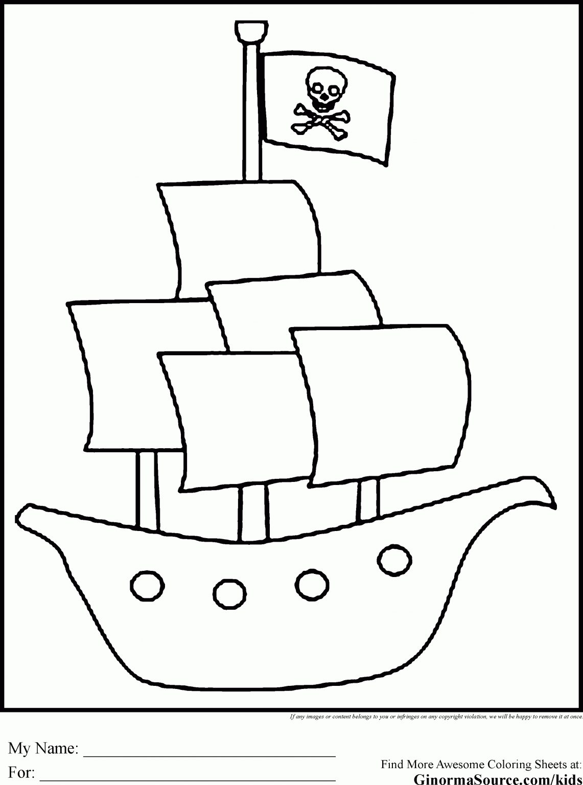 Malvorlage Piratenschiff - kinderbilder.download | kinderbilder.download