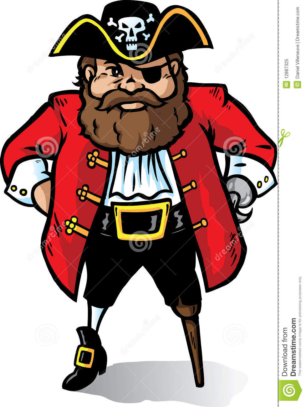 Piraten-Kapitän Vektor Abbildung. Illustration Von Verärgert bestimmt für Piraten Bilder Kostenlos