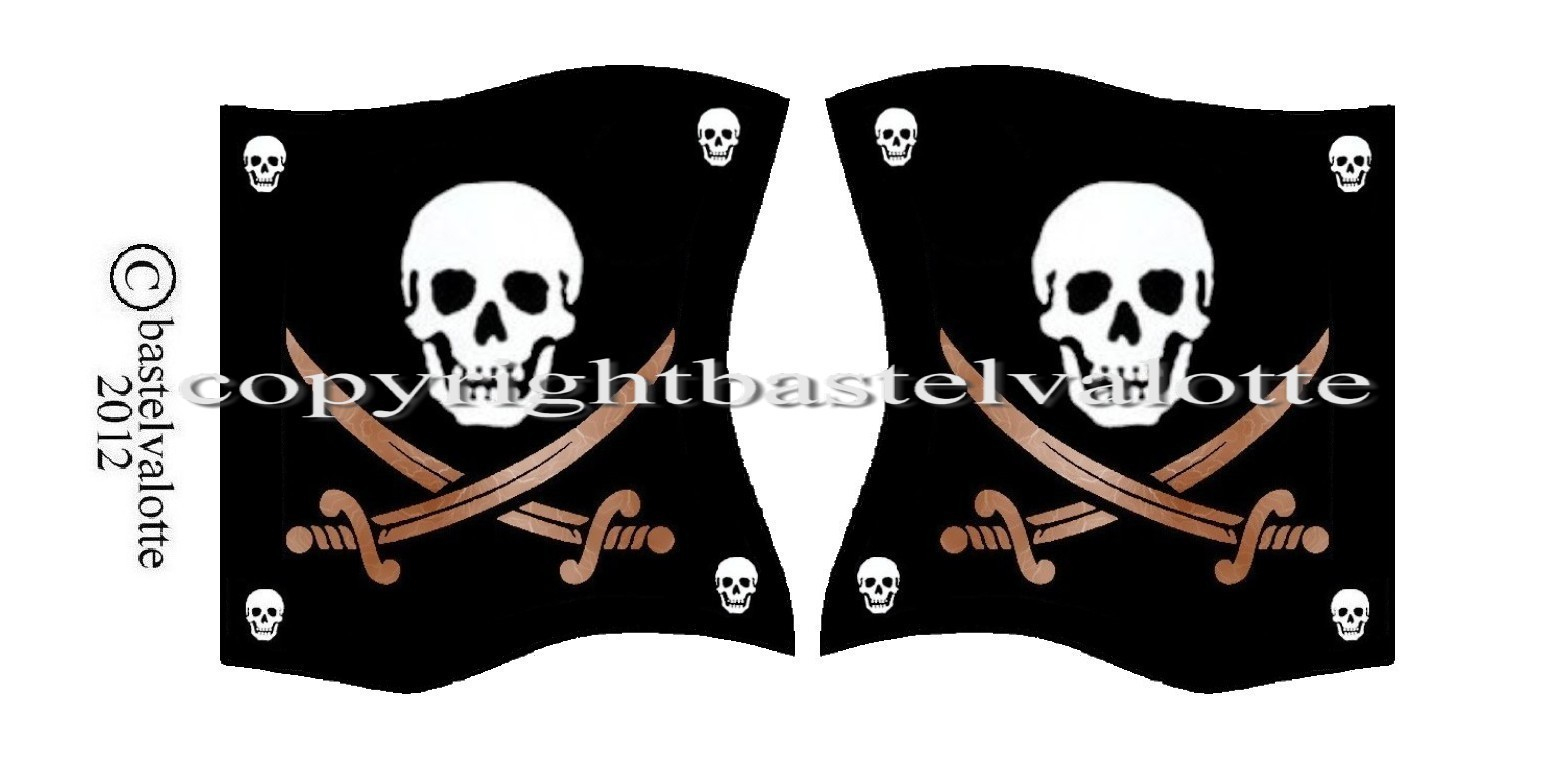 Piratenflaggen Set 007 über Piratenflaggen