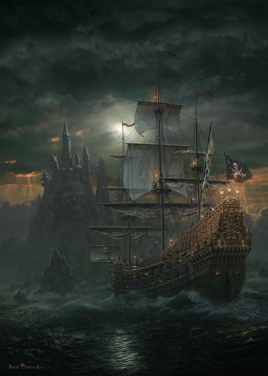 Piratenschiff - Metallbox - Sarel Theron 1000 - By Schmidt innen Segelschiff Pirat