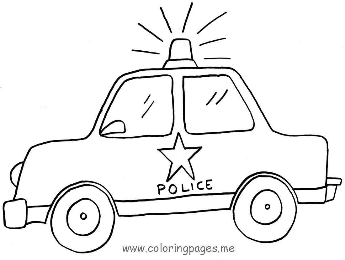 Police Car Coloring Pages Printable (Mit Bildern ganzes Polizeiauto Malen