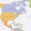 Politische Karte Nordamerikas Mit Den Hauptstädten über Nordamerika Karte Mit Staaten Städte