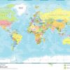 Politischer Farbiger Weltkarte-Vektor Stock Abbildung mit Weltkarte Farbig