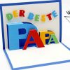 Pop Up Card For Father`s Day - How To Make Popup Cards - Diy innen Bastelideen Zum Vatertag Grundschule