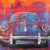 Porsche 356, Kunst, Gemalt, Art, Popart, Bunt, Porsche, (Mit bestimmt für Auto Gemalt