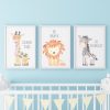 Posterset (Giraffe, Löwe, Zebra) für Tierbilder Für Kinderzimmer