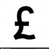 Pound Currency Symbol Black Silhouette British Pound Sign für Zeichen Für Pfund
