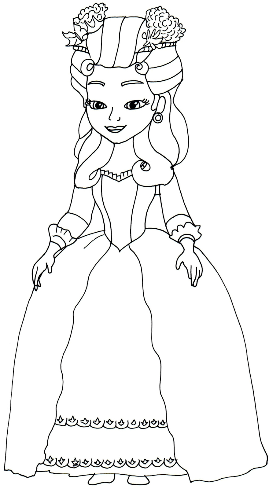 princess hildegard  sofia the first coloring page mit