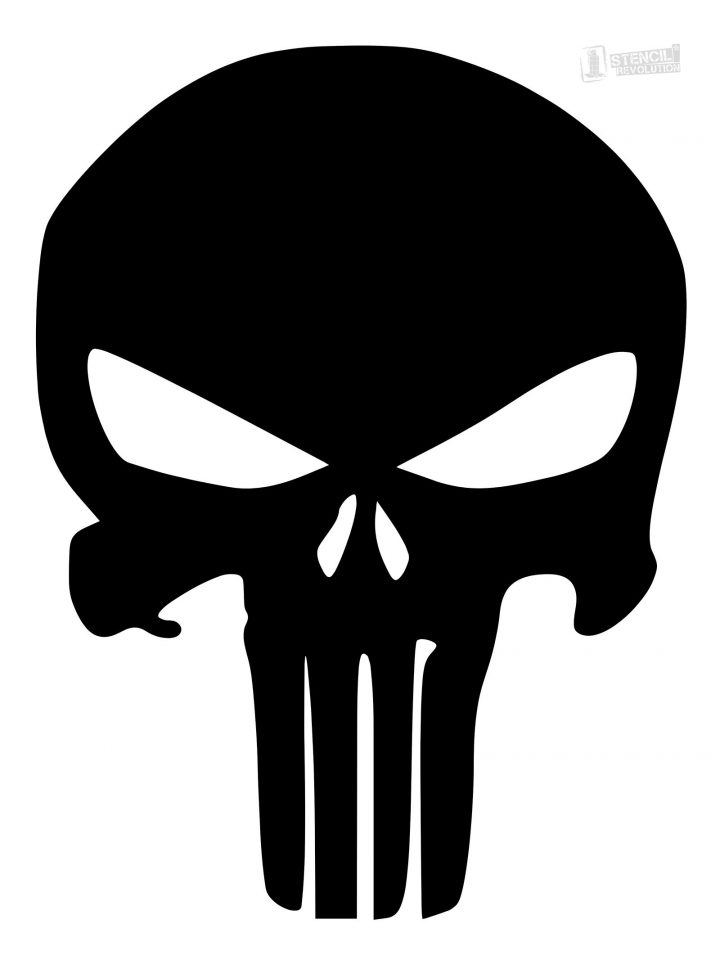 Punisher Skull Stencil (Mit Bildern) | Schädel Schablone innen Totenkopf Vorlage