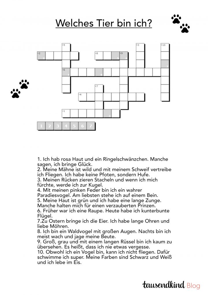 Rätsel Für Kinder Zum Ausdrucken - 5 Varianten Gegen Die bestimmt für Rätsel Für Schulkinder