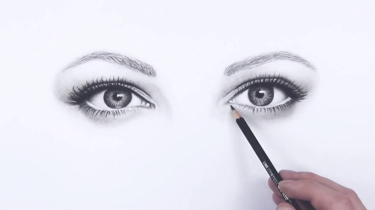 Realistische Augen Zeichnen - Promovideo für Augen Malen Lernen
