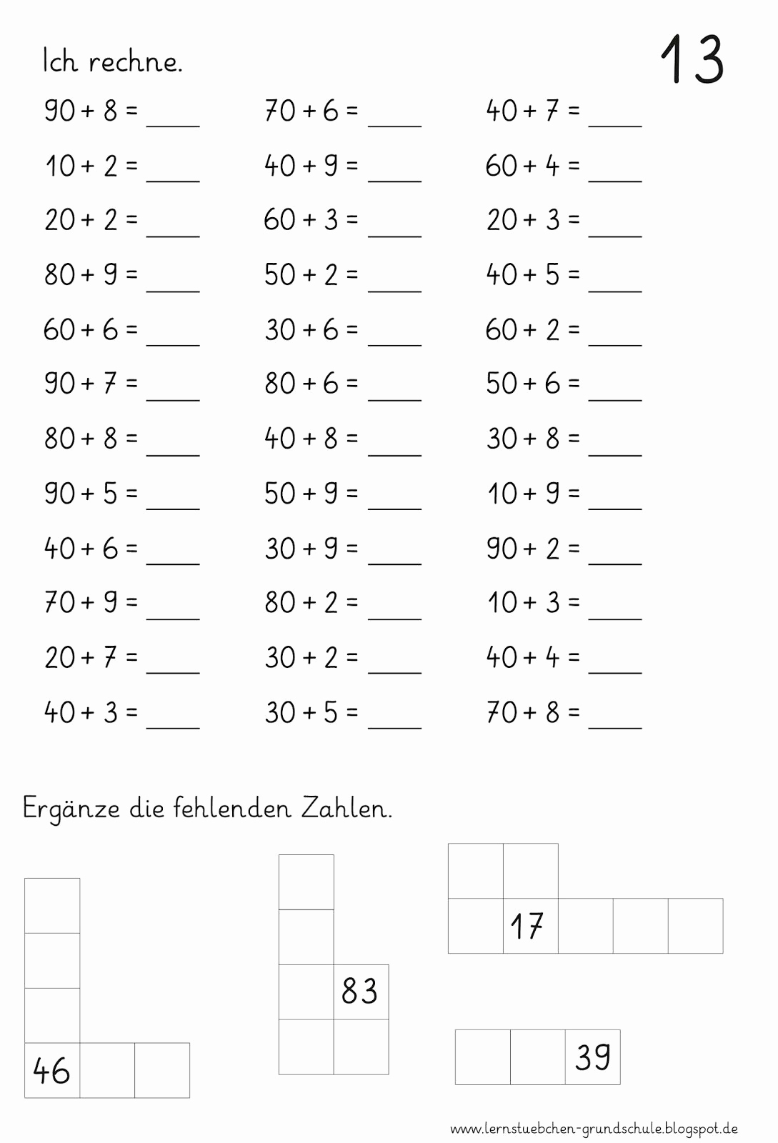 Rechenaufgaben 2 Klasse Zum Ausdrucken Kostenlos verwandt mit Arbeitsblätter Mathe Klasse 2 Zum Ausdrucken
