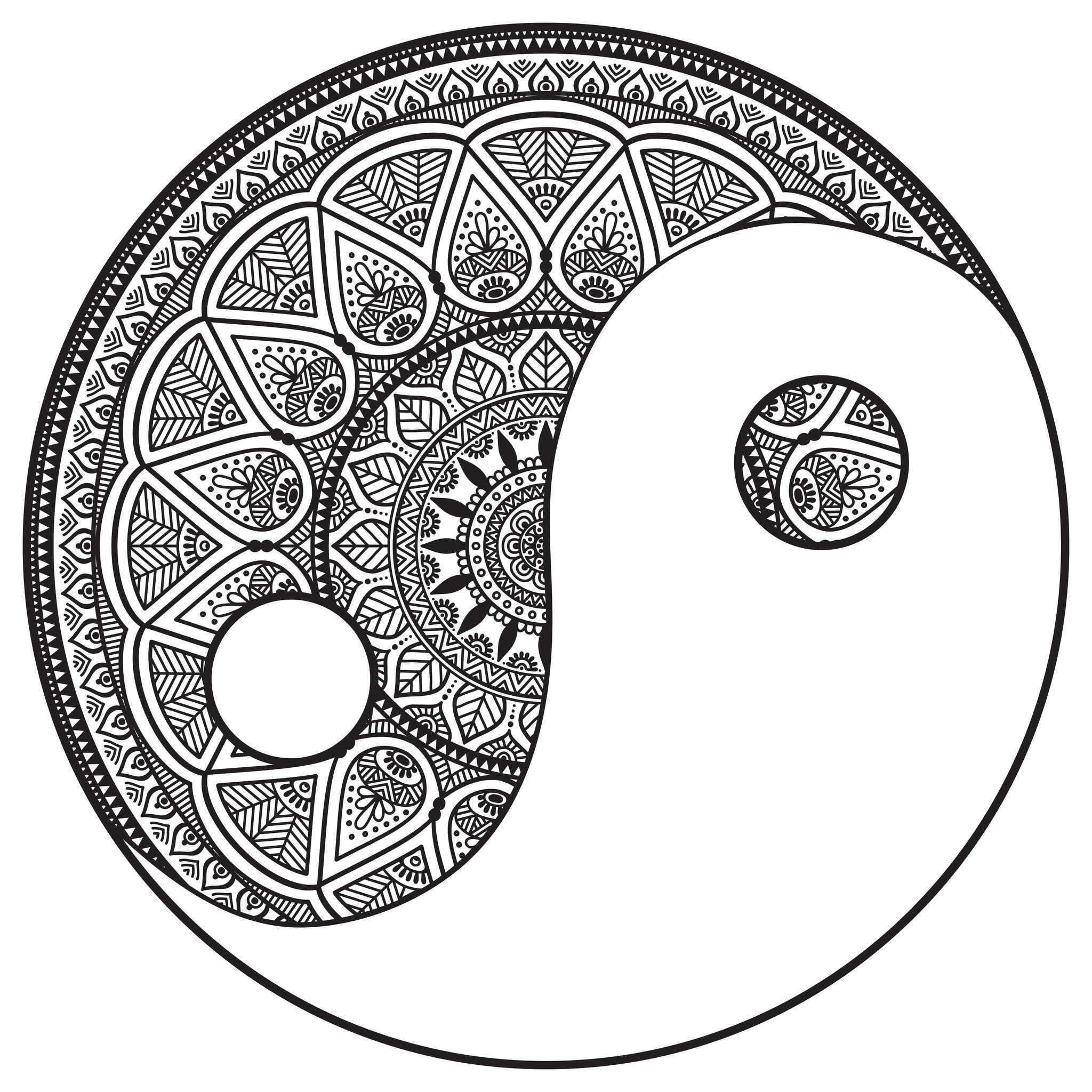 Resultado De Imagem Para Mandala Yin Yang | Imagenes De bestimmt für Buddhistische Mandalas Zum Ausmalen