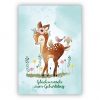 Romantische Geburtstagskarte Mit Bambi &amp; Vögeln: Glückwunsch Zum Geburtstag  Für Freunde &amp; Familie mit Geburtstagskarte Geburtstag