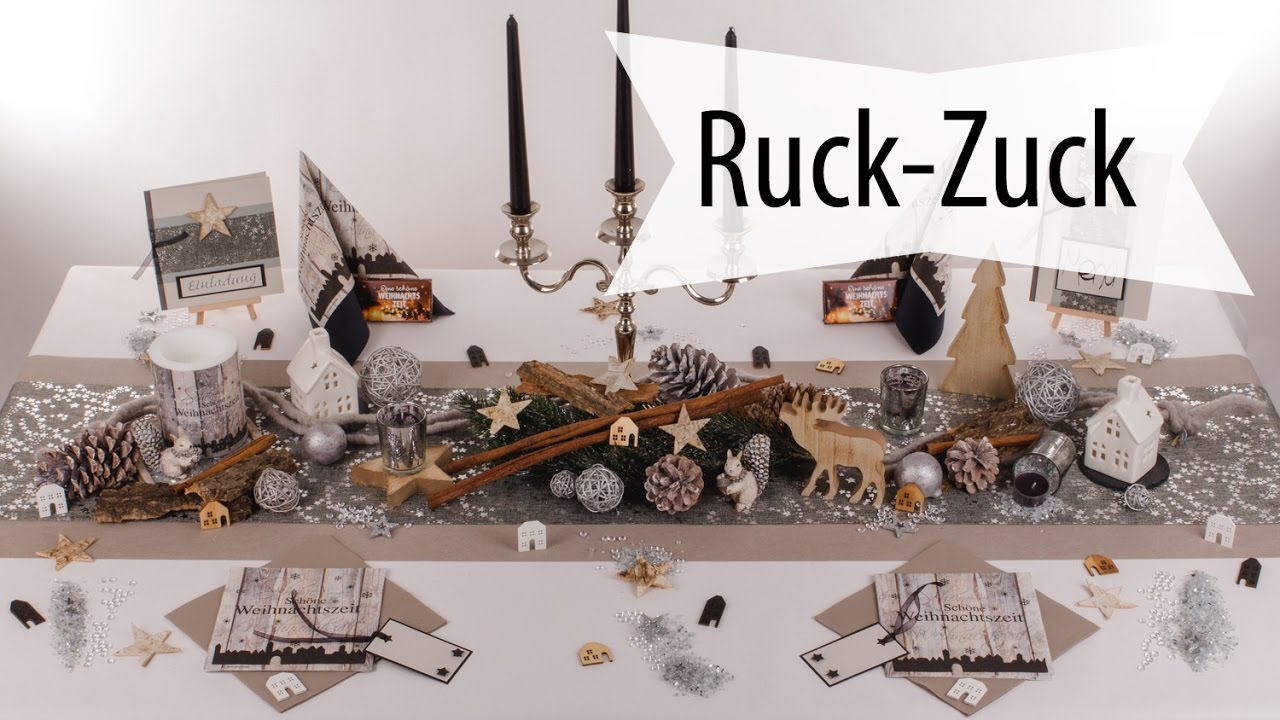 Ruck-Zuck Tischdeko Anleitung | Weihnachtsdeko | Diy für Ideen Für Weihnachtstischdeko Anleitung