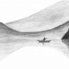 Ruhiger See | Landschaft Zeichnen, Bleistiftzeichnung, Meer ganzes Einfache Landschaften Zeichnen