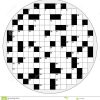 Rundes Kreuzworträtsel-Kreisform-Leeres Muster Vektor mit Kreuzworträtsel Muster