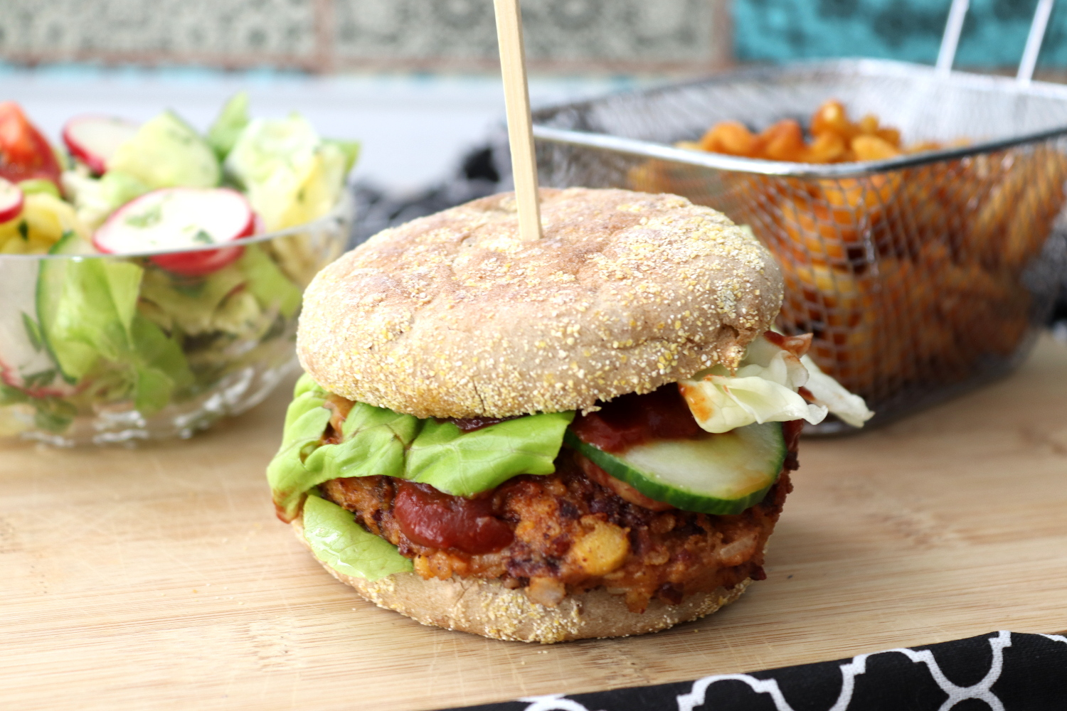 Saftiger Bratling: Kidneybohnen-Burger verwandt mit Vegetarische Burger Kidneybohnen Haferflocken