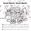 Sankt Martin Noten Und Text Vom Kinderlied Zum Ausdrucken innen Sankt Martin Ritt Durch Schnee Und Wind Text